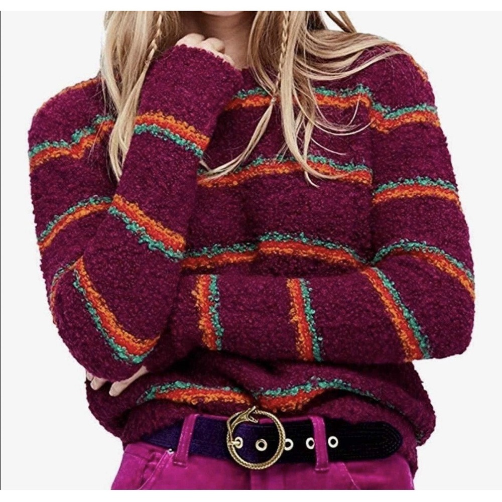 Free People Alpaca Oversized Chunky Knit Best Say Ever Sweater XS